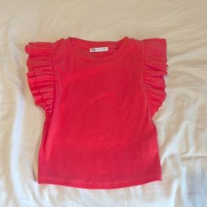 ZARA PUFF SLEEVE TOP • new • never worn • preppy